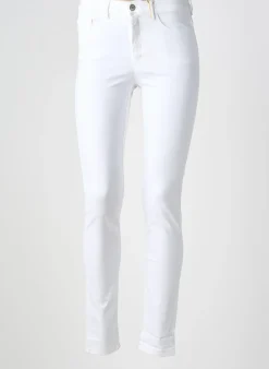 Pantalon Slim Couturist Blanc Taille Normale