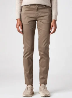 Pantalon Slim Couturist Marron Taille Normale