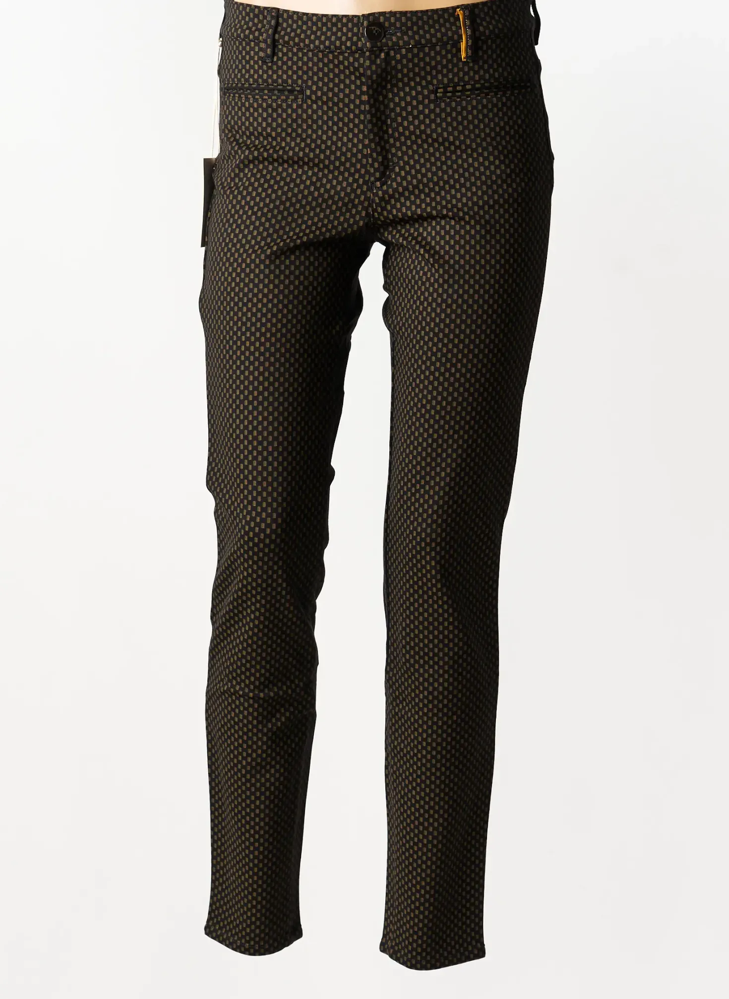 Pantalon Slim Couturist Noir Taille Normale