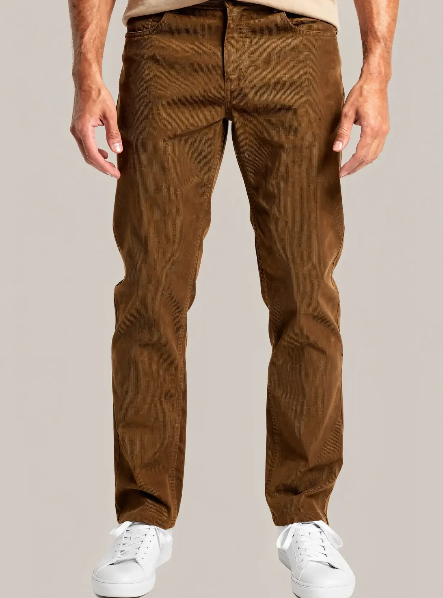 Pantalon Slim Elle Est Ou La Mer Marron Taille Normale