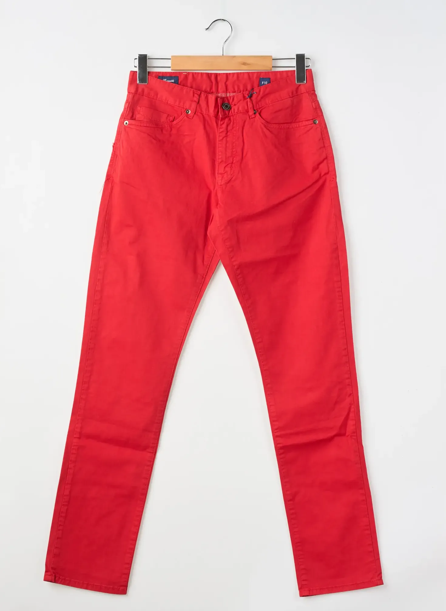 Pantalon Slim Faconnable Rouge Taille Normale