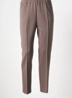Pantalon Slim Griffon Marron Taille Normale