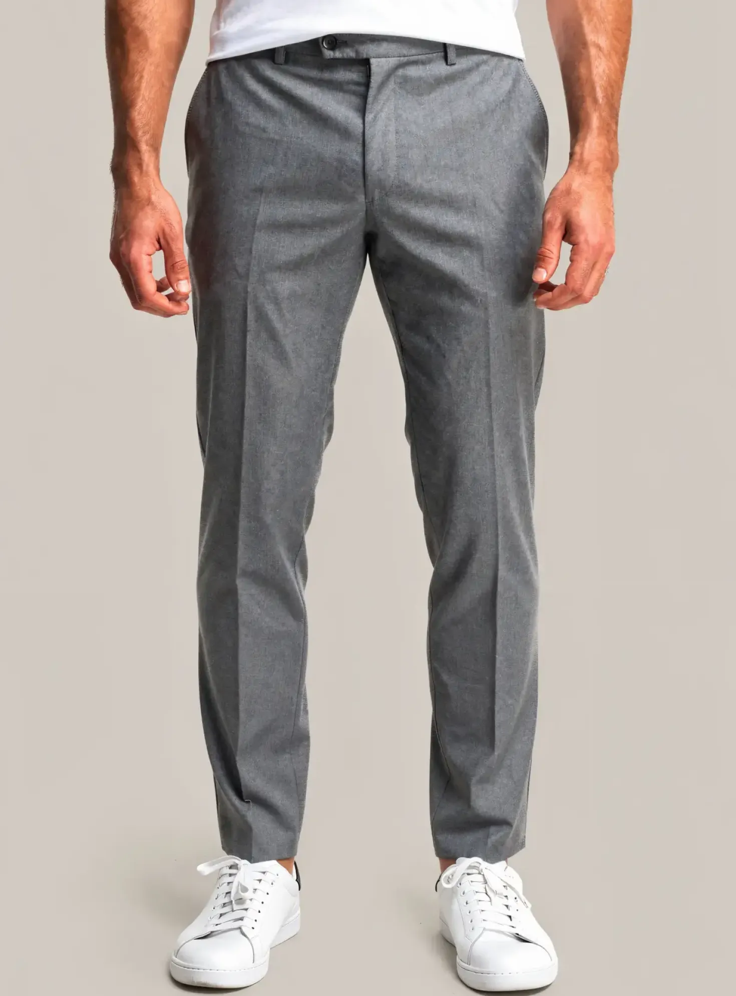 Pantalon Slim Hugo Boss Gris Taille Normale