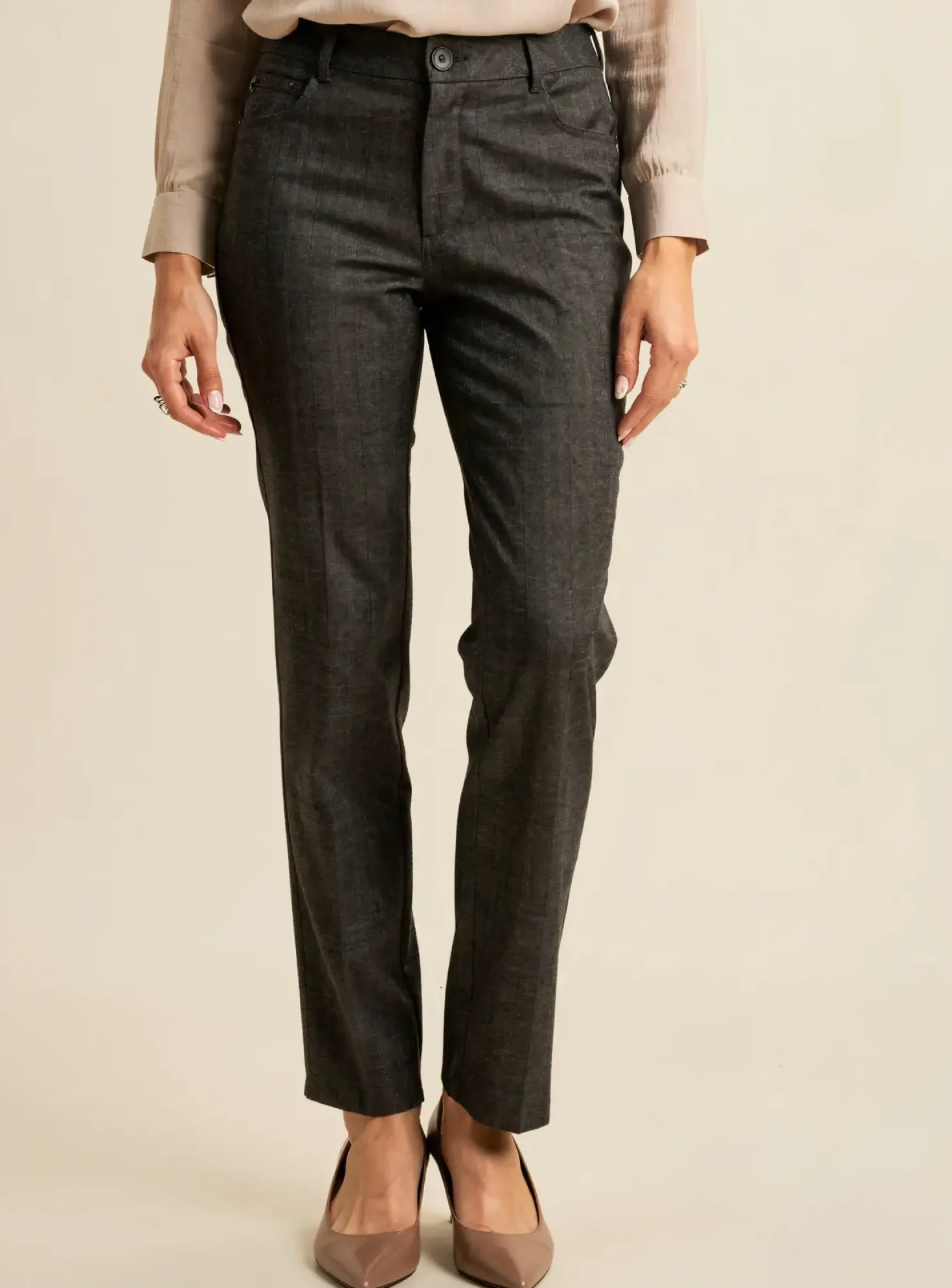 Pantalon Slim I.quing Gris Taille Normale