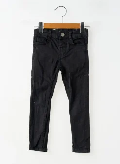 Pantalon Slim Kiabi Noir Taille Ajustable