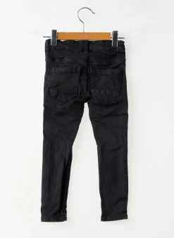 Pantalon Slim Kiabi Noir Taille Ajustable