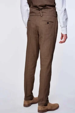 Pantalon Slim L'impeccable Marcel Marron Taille Normale