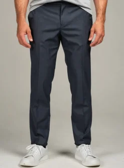 Pantalon Slim Luigi Morini Bleu Taille Haute
