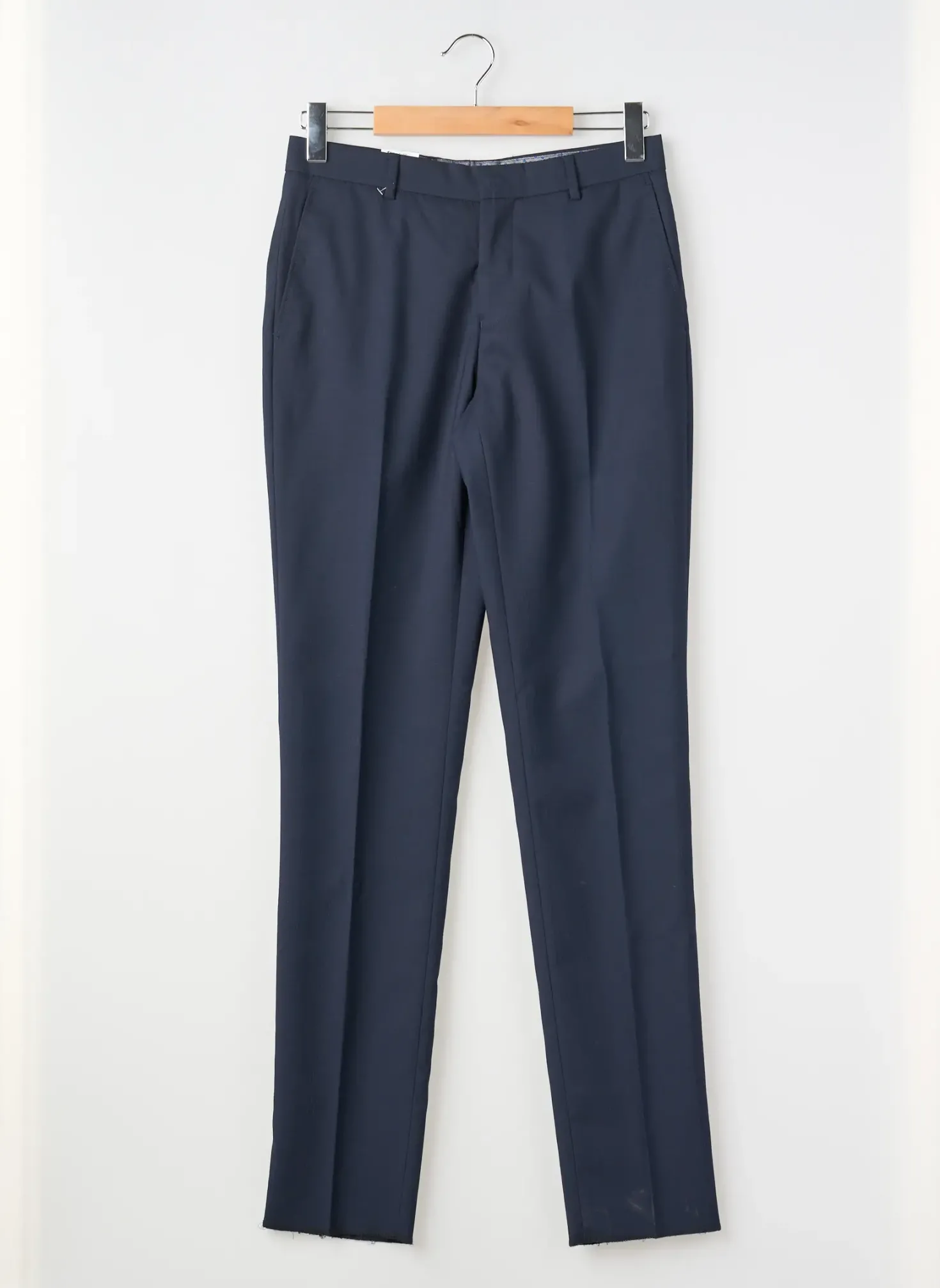 Pantalon Slim Luigi Morini Bleu Taille Haute