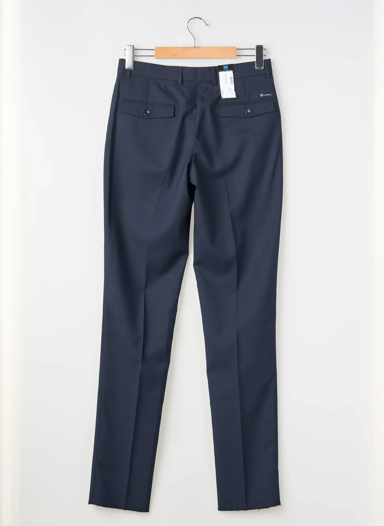 Pantalon Slim Luigi Morini Bleu Taille Haute