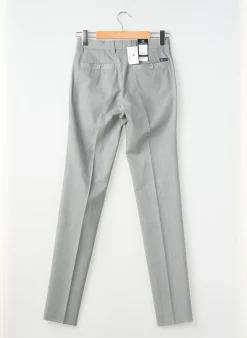 Pantalon Slim Luigi Morini Gris Taille Haute