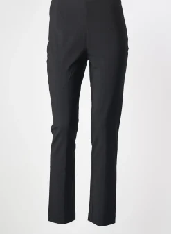 Pantalon Slim Pier Antonio Gaspari Noir Taille Haute