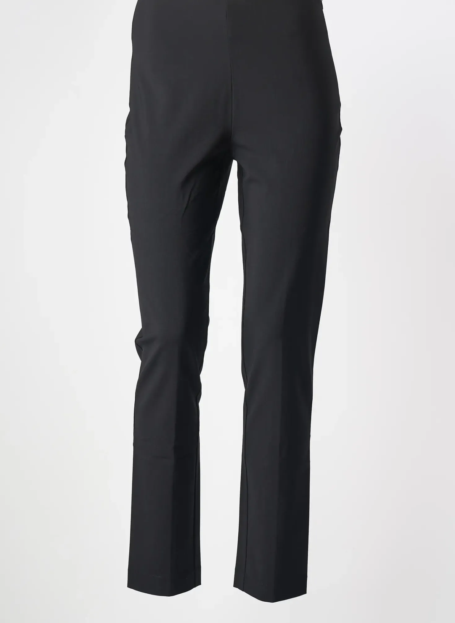 Pantalon Slim Pier Antonio Gaspari Noir Taille Haute