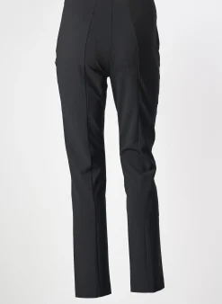 Pantalon Slim Pier Antonio Gaspari Noir Taille Haute