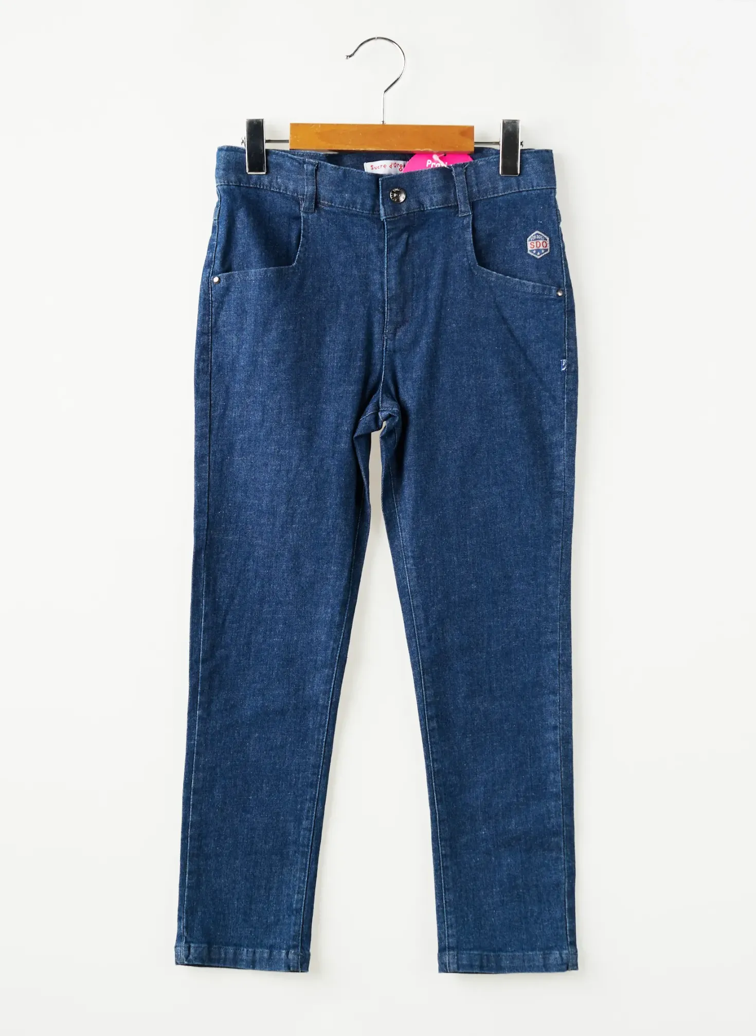Pantalon Slim Sucre D'orge Bleu Taille Ajustable