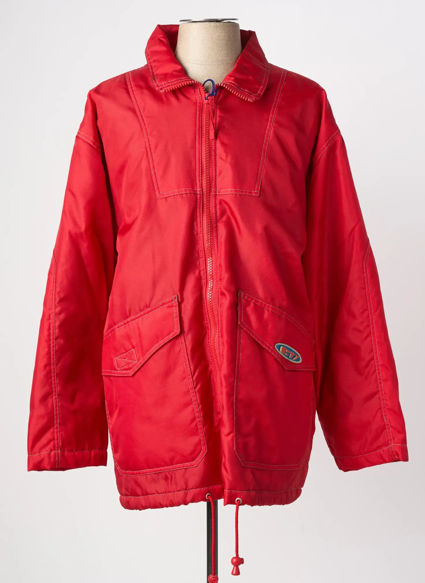 Parka C17 Rouge Sans Capuche