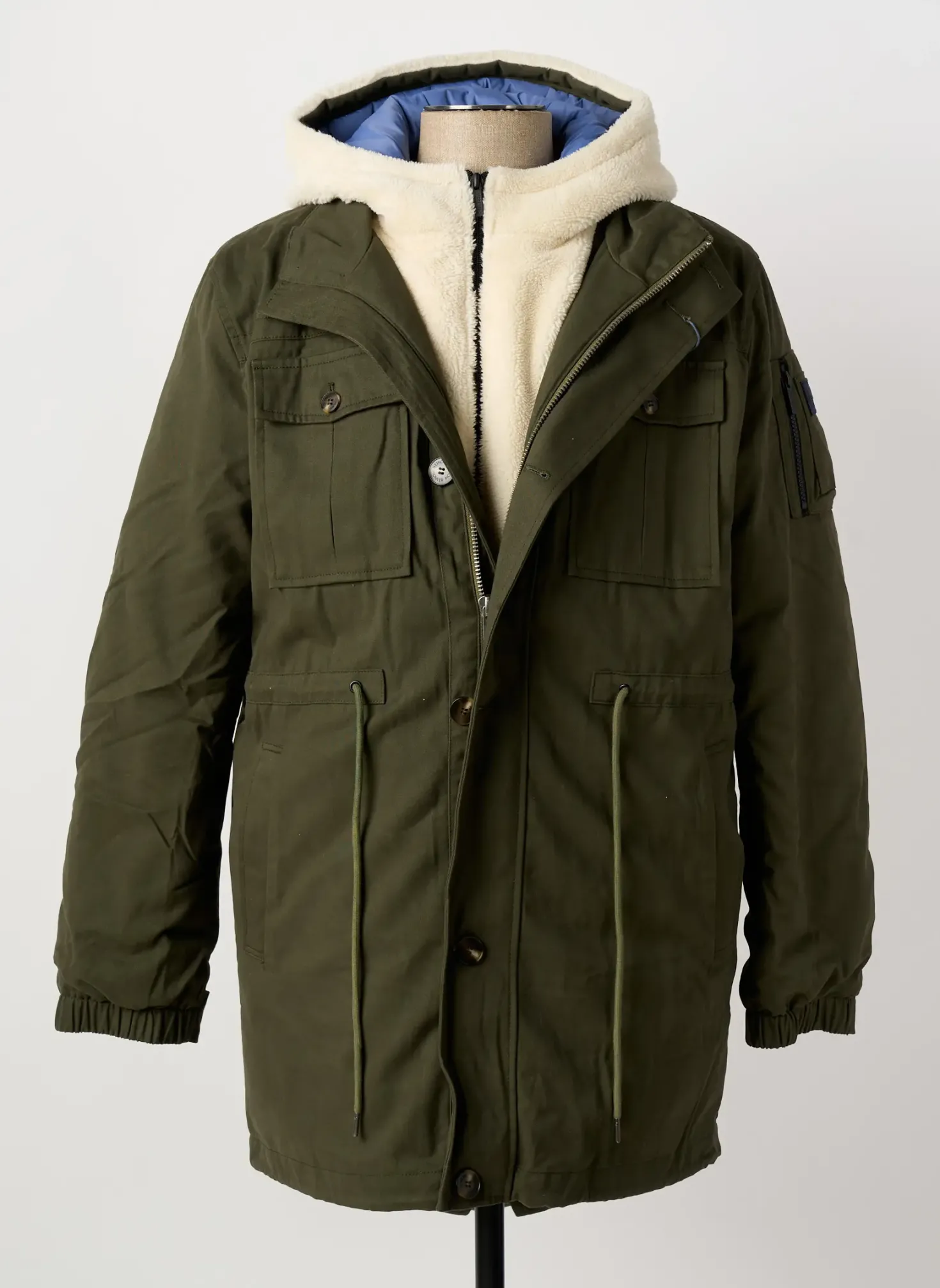 Parka Pioneer Vert A Capuche