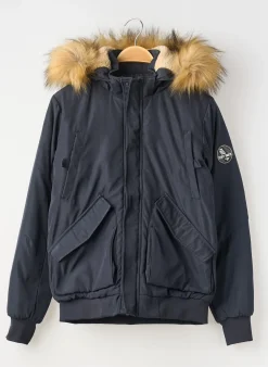 Parka Teddy Smith Bleu A Capuche