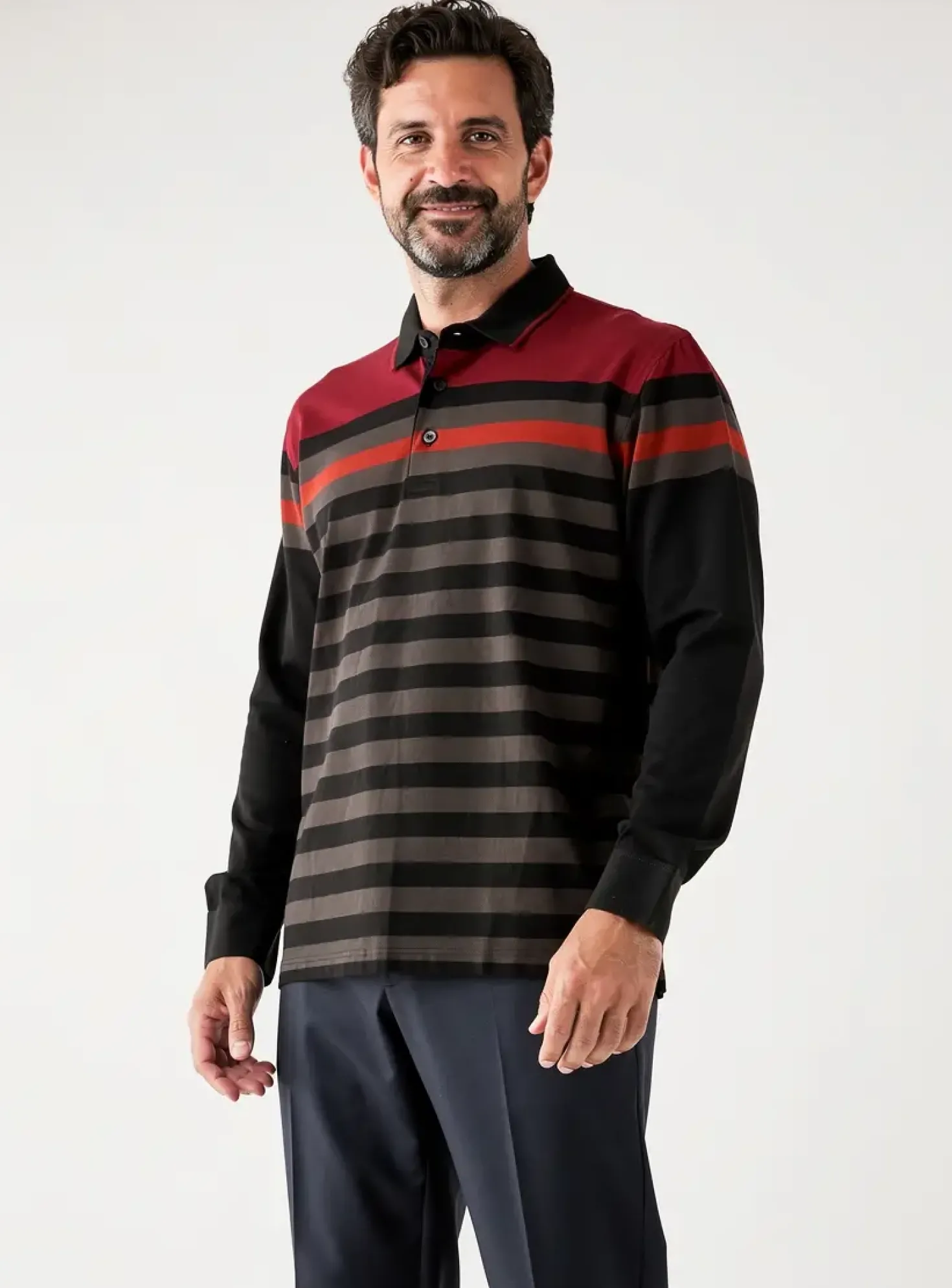 Polo Berac Noir Manches Longues