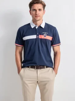 Polo Camberabero Bleu Manches Courtes