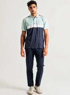 Polo Camberabero Bleu Manches Courtes