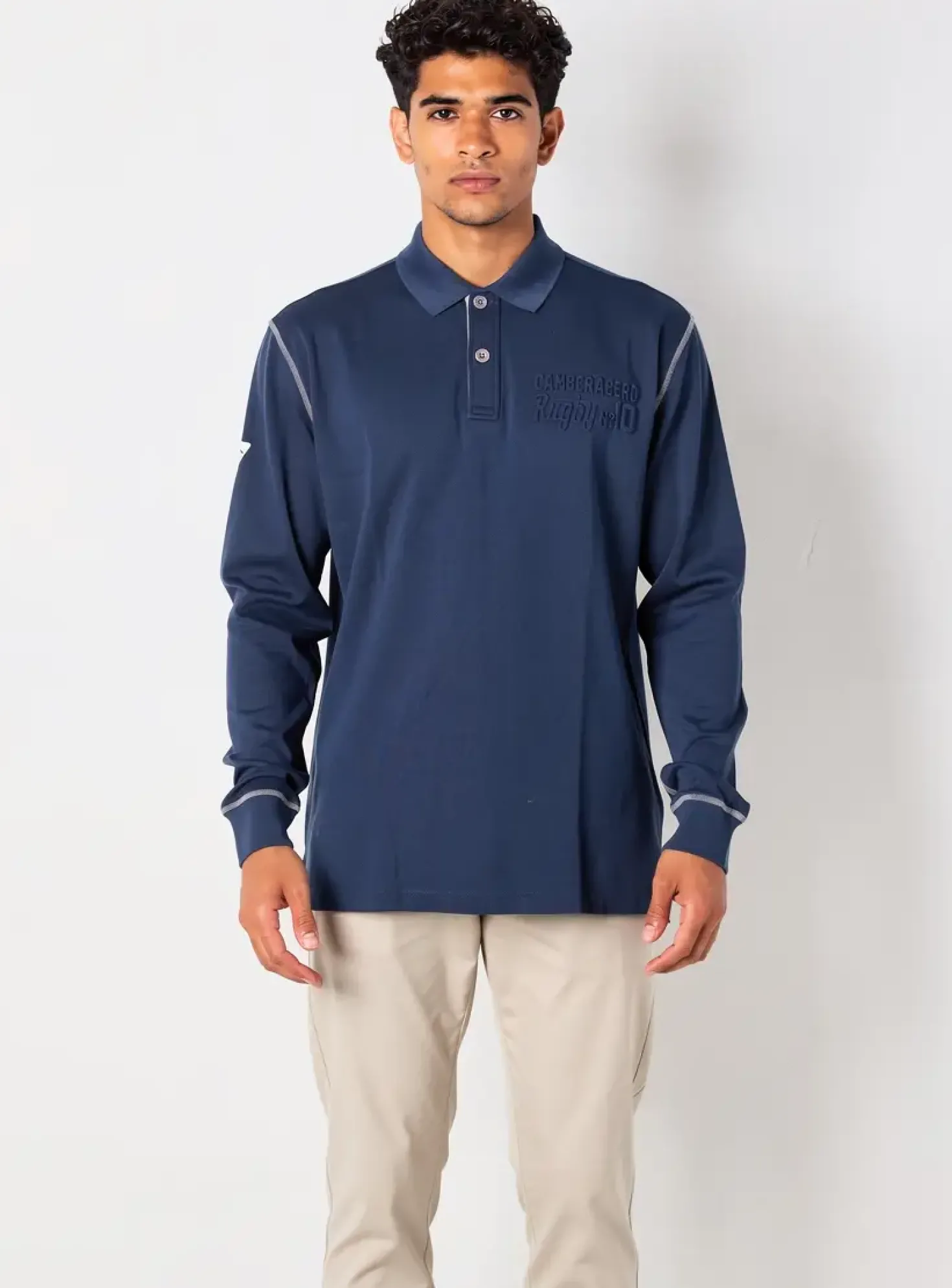 Polo Camberabero Bleu Manches Longues