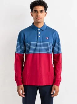 Polo Camberabero Bleu Manches Longues