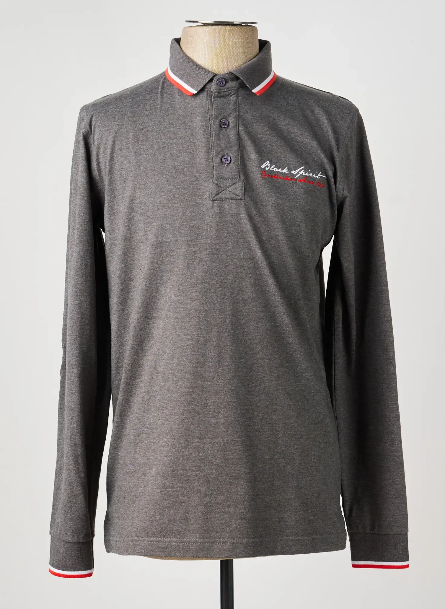 Polo Camberabero Gris Manches Longues