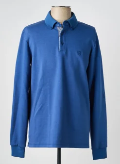 Polo Cambridge Bleu Manches Longues