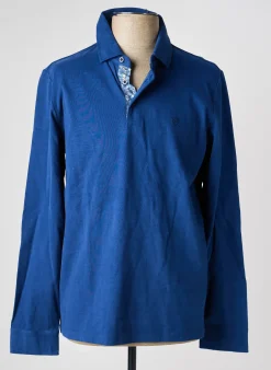 Polo Cambridge Bleu Manches Longues