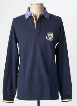 Polo Cambridge Bleu Manches Longues