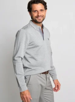 Polo Cambridge Gris Manches Longues