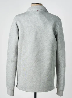 Polo Cambridge Gris Manches Longues