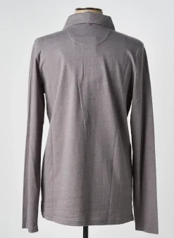 Polo Cambridge Gris Manches Longues