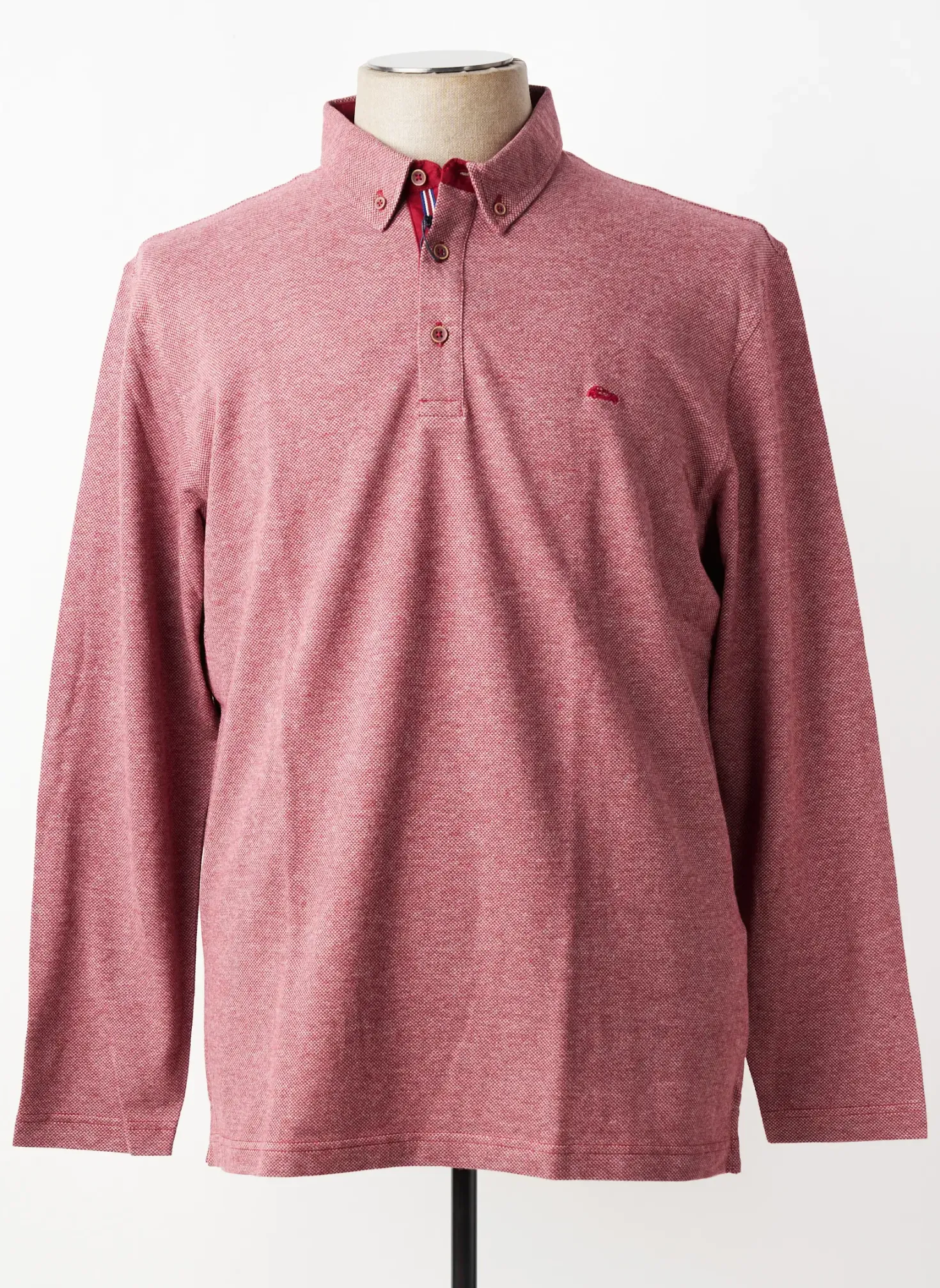 Polo Dario Beltran Rouge Manches Longues