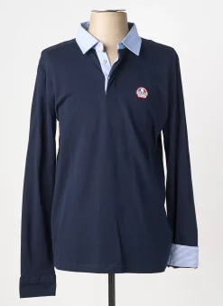 Polo Delahaye Bleu Manches Longues