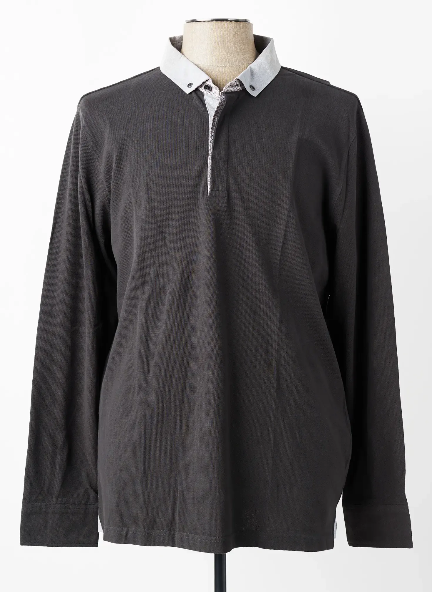 Polo Delahaye Gris Manches Longues
