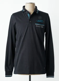 Polo Delahaye Noir Manches Longues