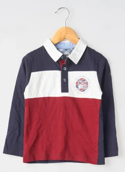 Polo Elle Est Ou La Mer Bleu Manches Longues