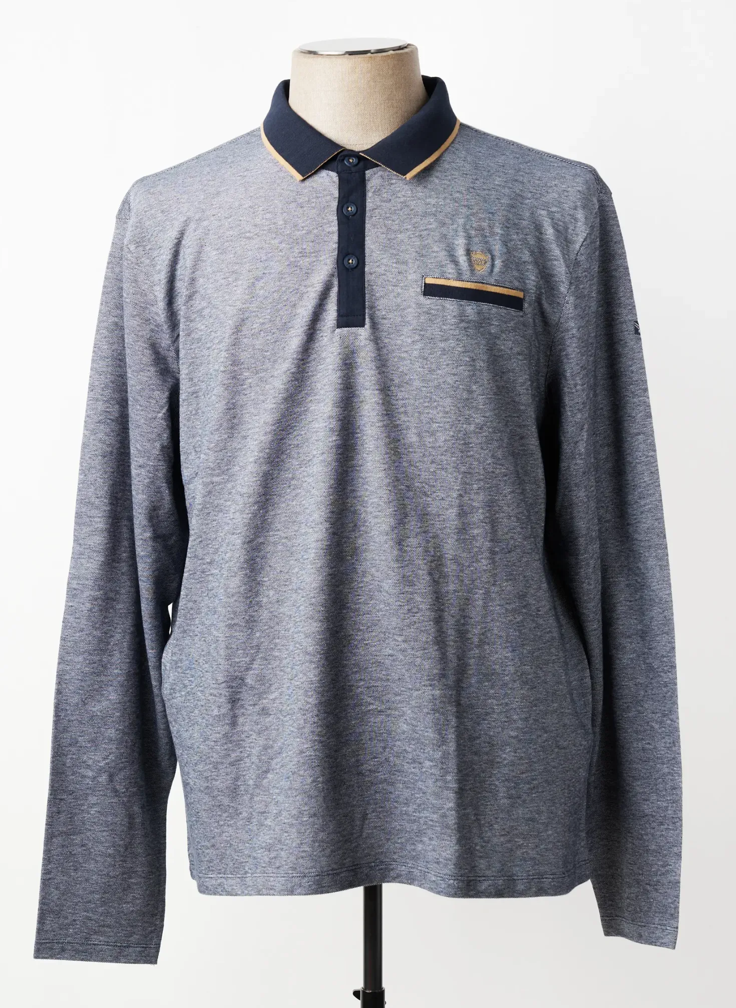 Polo Elle Est Ou La Mer Bleu Manches Longues