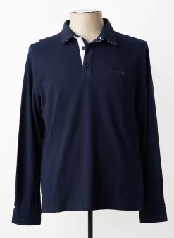 Polo Elle Est Ou La Mer Bleu Manches Longues
