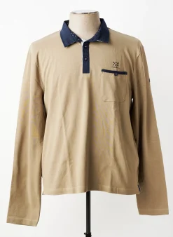 Polo Elle Est Ou La Mer Marron Manches Longues