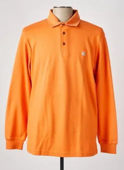 Polo Ethnic Blue Orange Manches Longues