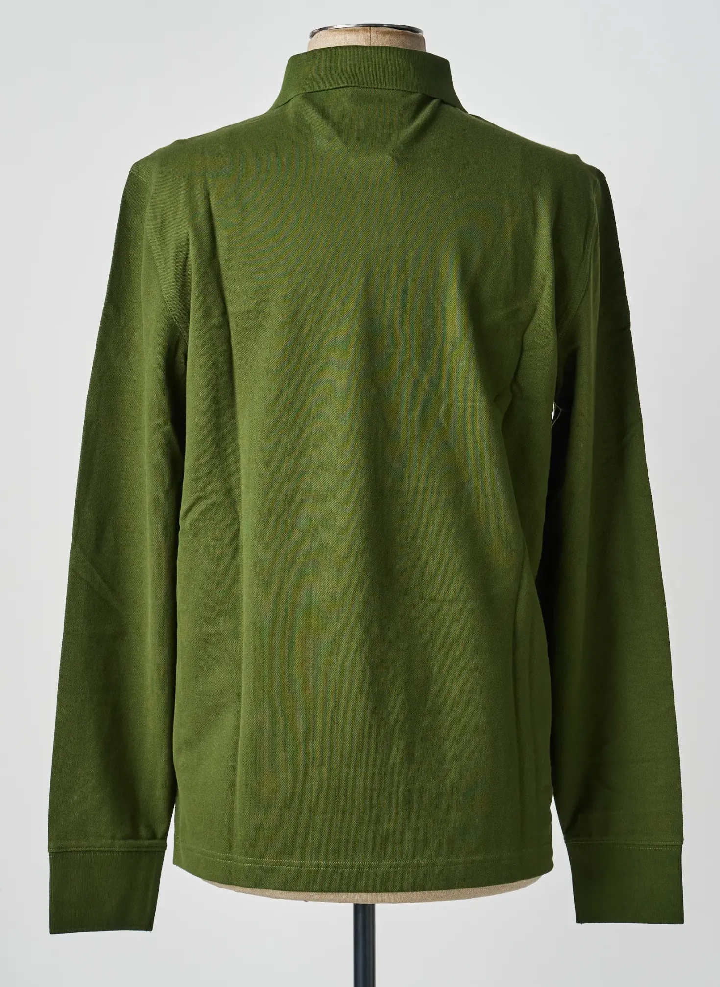 Polo Gant Vert Manches Longues