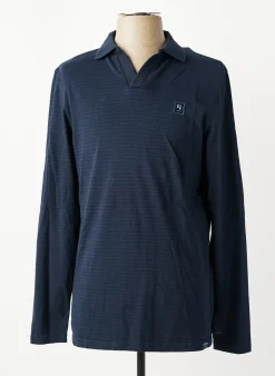 Polo Garcia Bleu Manches Longues