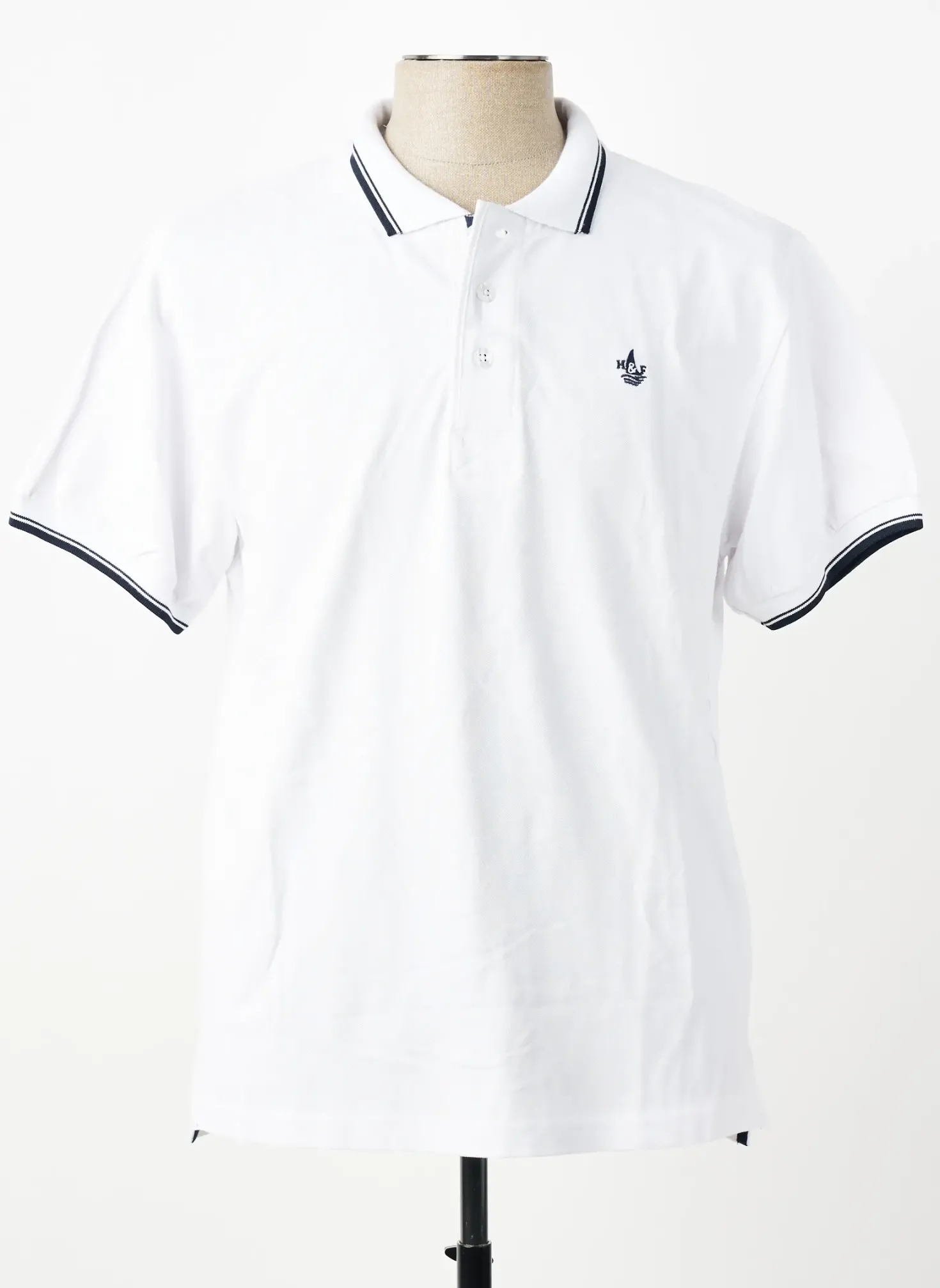 Polo Harper&flint Blanc Manches Courtes