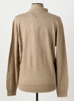 Polo Jupiter Marron Manches Longues