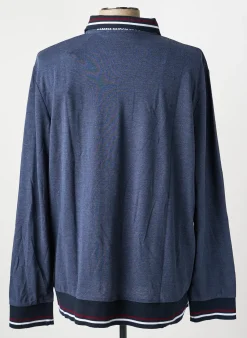 Polo Lee Cooper Bleu Manches Longues