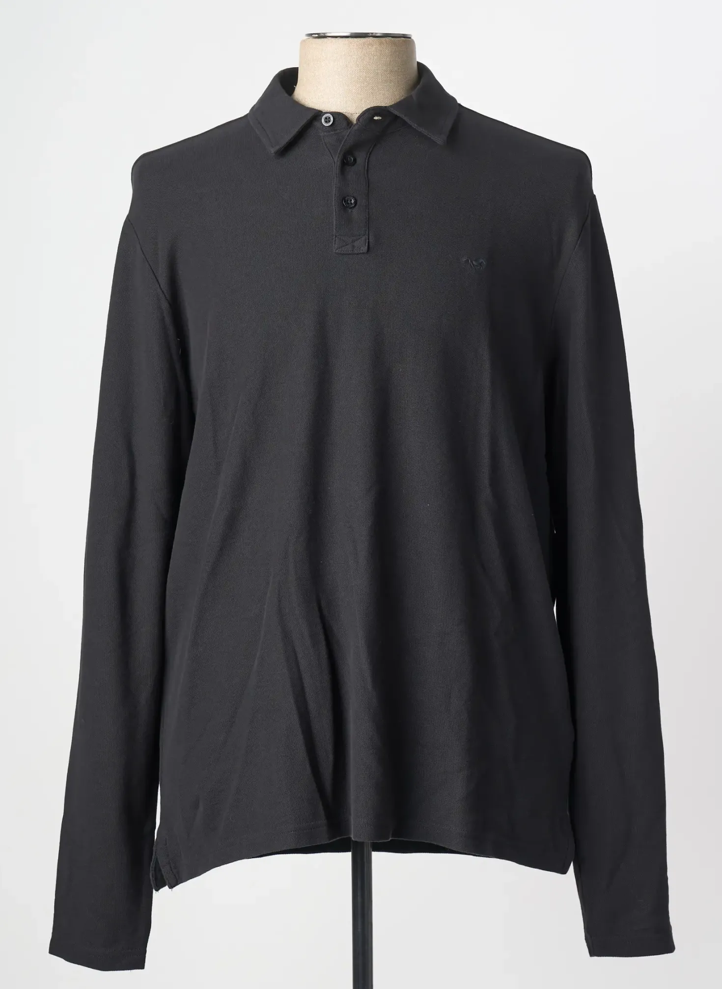 Polo Mustang Noir Manches Longues