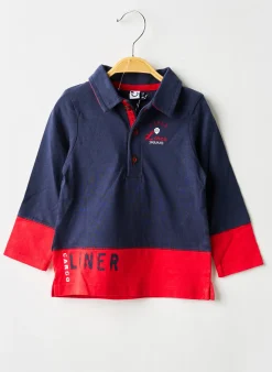 Polo 3 Pommes Bleu Manches Longues